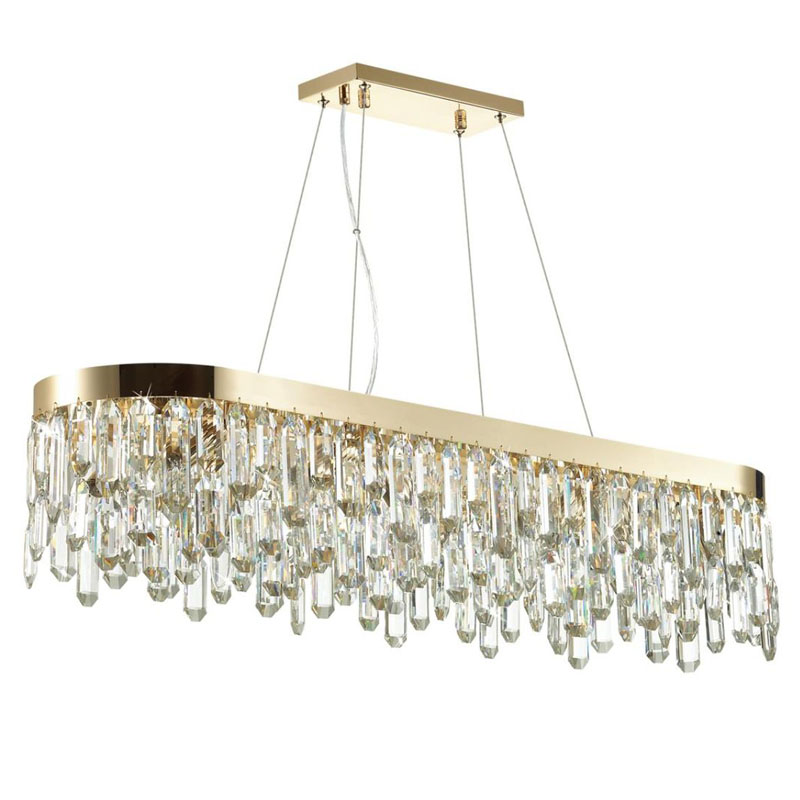 Люстра Crystal Polyhedrons Linear Gold Глянцевое золото Прозрачное Стекло Люстра Crystal Polyhedrons Linear Gold Глянцевое золото Прозрачное Стекло в Брянске | Loft Concept
