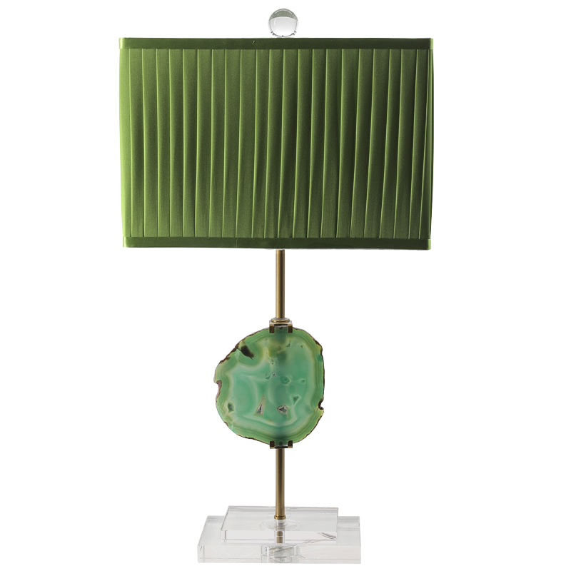 Настольная лампа Green Agate Design Table Lamp Зеленый Латунь Прозрачное Стекло Настольная лампа Green Agate Design Table Lamp Зеленый Латунь Прозрачное Стекло в Брянске | Loft Concept