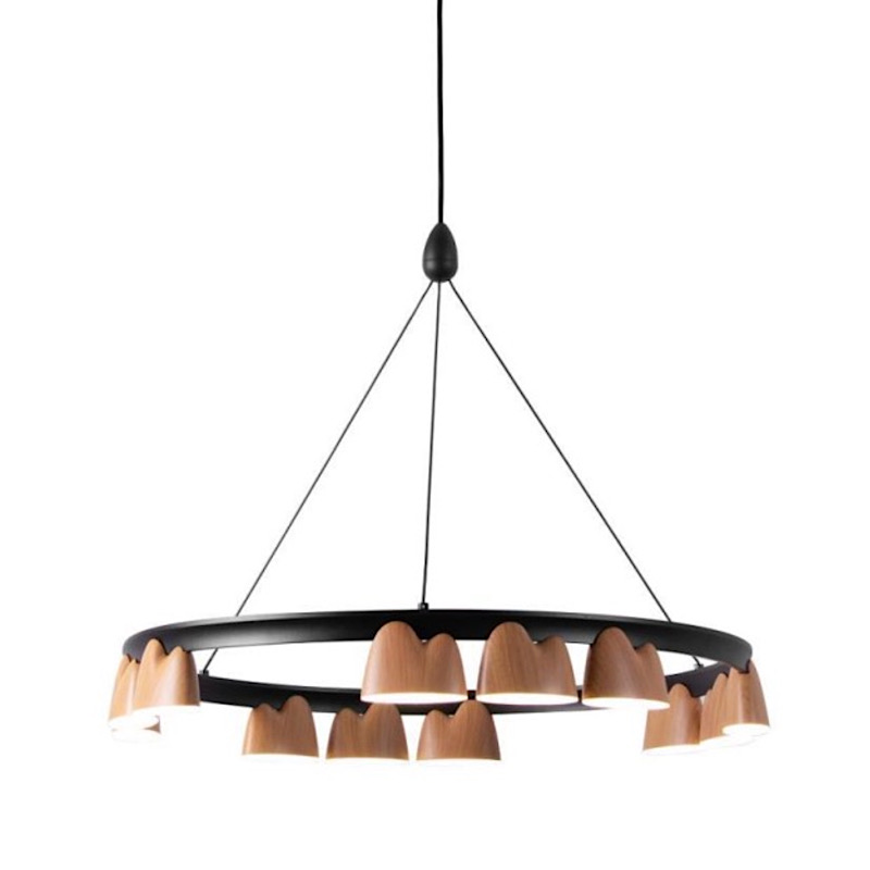 Люстра Collection Wooden Eco Light  Черный матовый Прозрачный в Брянске | Loft Concept 