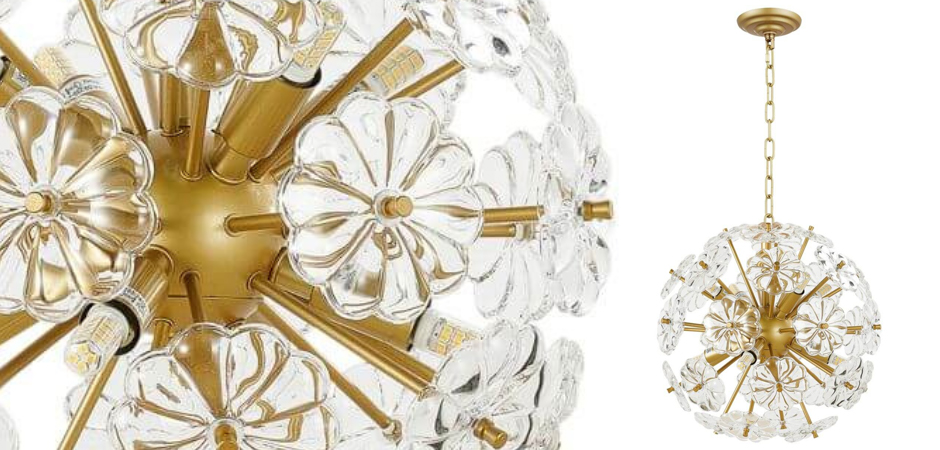 Люстра Glass Flowers Sputnik Chandelier D 32 Люстра Glass Flowers Sputnik Chandelier D 32 - Loft-Concept в Брянске