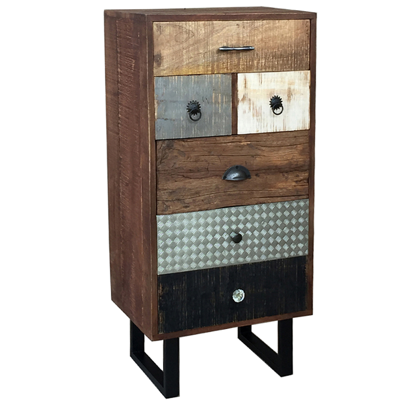 Высокий комод ручной работы Handmade Wooden Коричневый Серебряный Черный Серый Белый Высокий комод ручной работы Handmade Wooden Коричневый Серебряный Черный Серый Белый в Брянске | Loft Concept