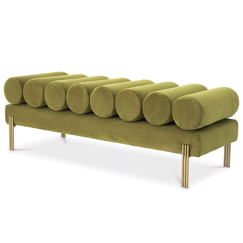 Банкетка Eichholtz Bench Oxley Green Зеленый Латунь Банкетка Eichholtz Bench Oxley Green Зеленый Латунь в Брянске | Loft Concept