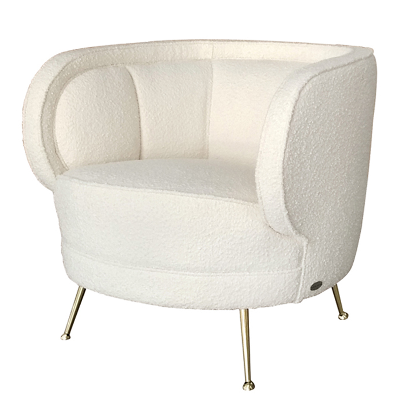 Кресло Boucle Teana Armchair Белый Кресло Boucle Teana Armchair Белый в Брянске | Loft Concept