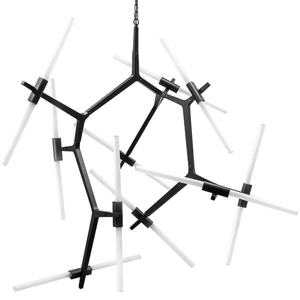 Люстра Агнес Chandelier Black 20 Белый Черный Люстра Агнес Chandelier Black 20 Белый Черный в Брянске | Loft Concept