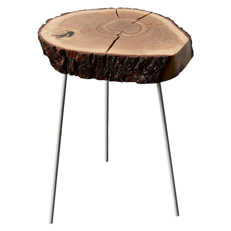 Приставной стол Grant Industrial Metal Rust Side Table Светлый дуб Коричневый Черный в Брянске | Loft Concept 