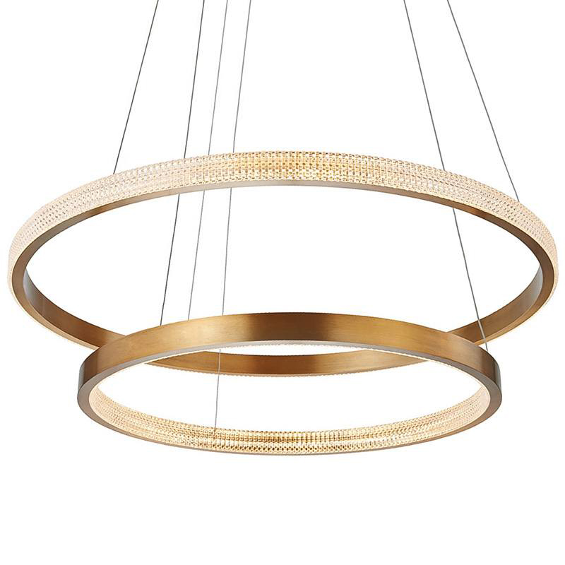 Люстра композиция из двух колец Duo Round Horizontal Rings Brass Chandelier Латунь Люстра композиция из двух колец Duo Round Horizontal Rings Brass Chandelier Латунь в Брянске | Loft Concept