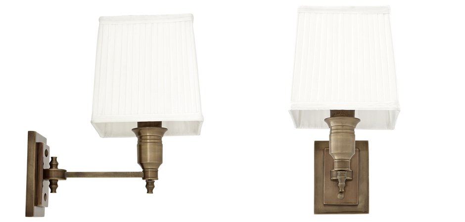 Бра Wall Lamp Lexington Single Brass+White Бра Wall Lamp Lexington Single Brass+White - Loft-Concept в Брянске
