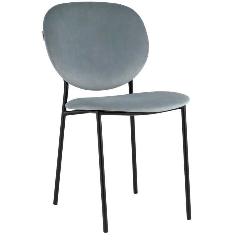 Стул Stanley Chair Пыльно-Голубой Велюр Голубой пастельный Черный Стул Stanley Chair Пыльно-Голубой Велюр Голубой пастельный Черный в Брянске | Loft Concept