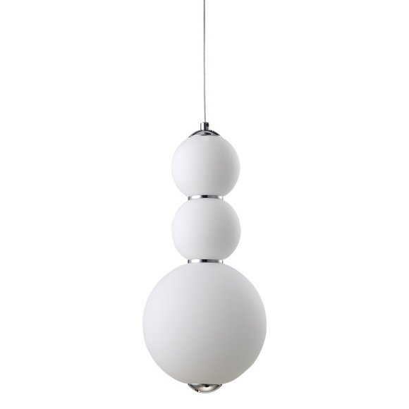 Люстра PEARLS Suspension Pendant Lamp D Белый Хром Люстра PEARLS Suspension Pendant Lamp D Белый Хром в Брянске | Loft Concept