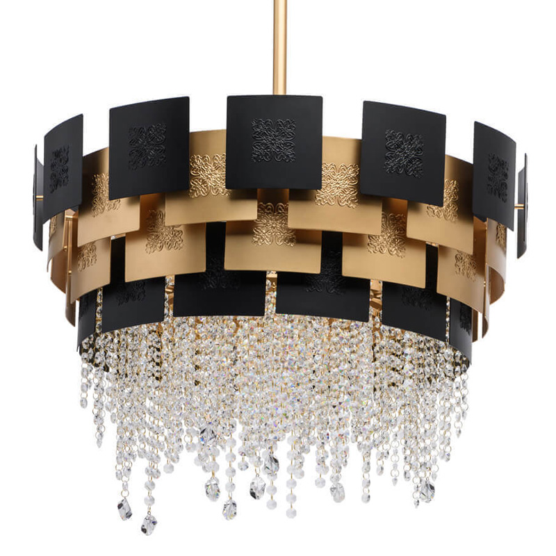 Люстра Engraving Plates Black Gold Черный Золотой Люстра Engraving Plates Black Gold Черный Золотой в Брянске | Loft Concept