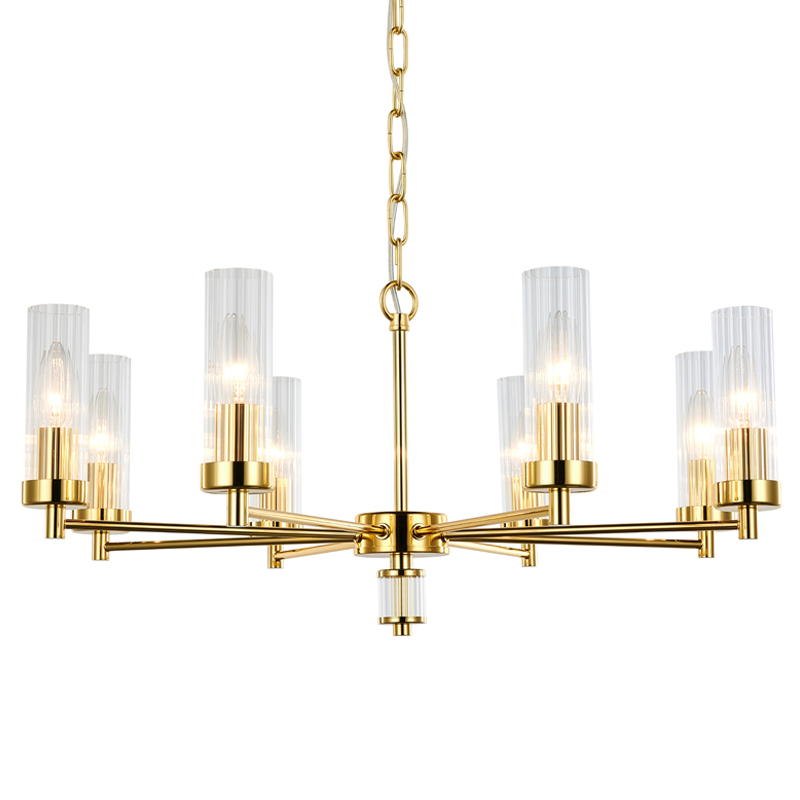 Люстра Jeanette Chandelier Gold 66 Глянцевое золото Прозрачный Люстра Jeanette Chandelier Gold 66 Глянцевое золото Прозрачный в Брянске | Loft Concept