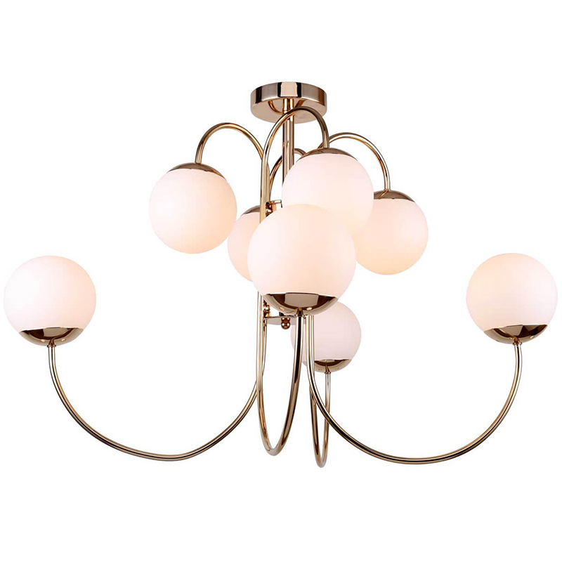 Люстра Amalthea Chandelier 8 Золотой Белый Люстра Amalthea Chandelier 8 Золотой Белый в Брянске | Loft Concept