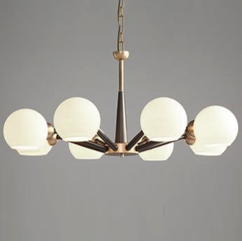 Люстра Thalia chandelier White glass Золотой Белый Черный Люстра Thalia chandelier White glass Золотой Белый Черный в Брянске | Loft Concept