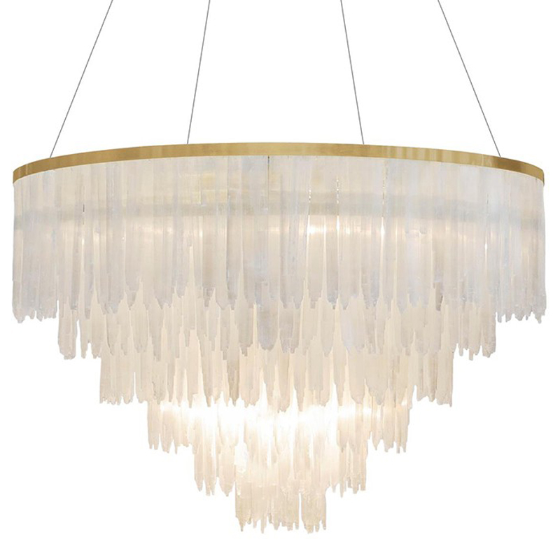 Люстра LAMP SELEN BRASS ROUND 120 Прозрачный белый Хром в Брянске | Loft Concept 