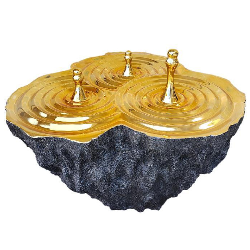 Дизайнерский Кофейный стол Golden Drops Coffee Table Глянцевое золото Черный Дизайнерский Кофейный стол Golden Drops Coffee Table Глянцевое золото Черный в Брянске | Loft Concept