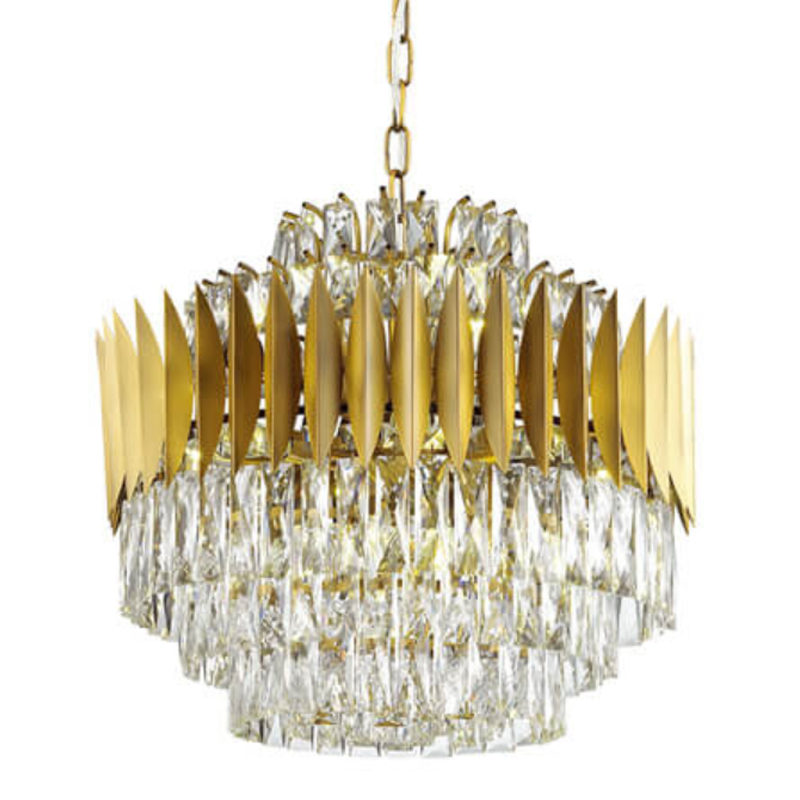 Люстра KEBO KING CHANDELIER 55 Латунь Прозрачное Стекло Люстра KEBO KING CHANDELIER 55 Латунь Прозрачное Стекло в Брянске | Loft Concept