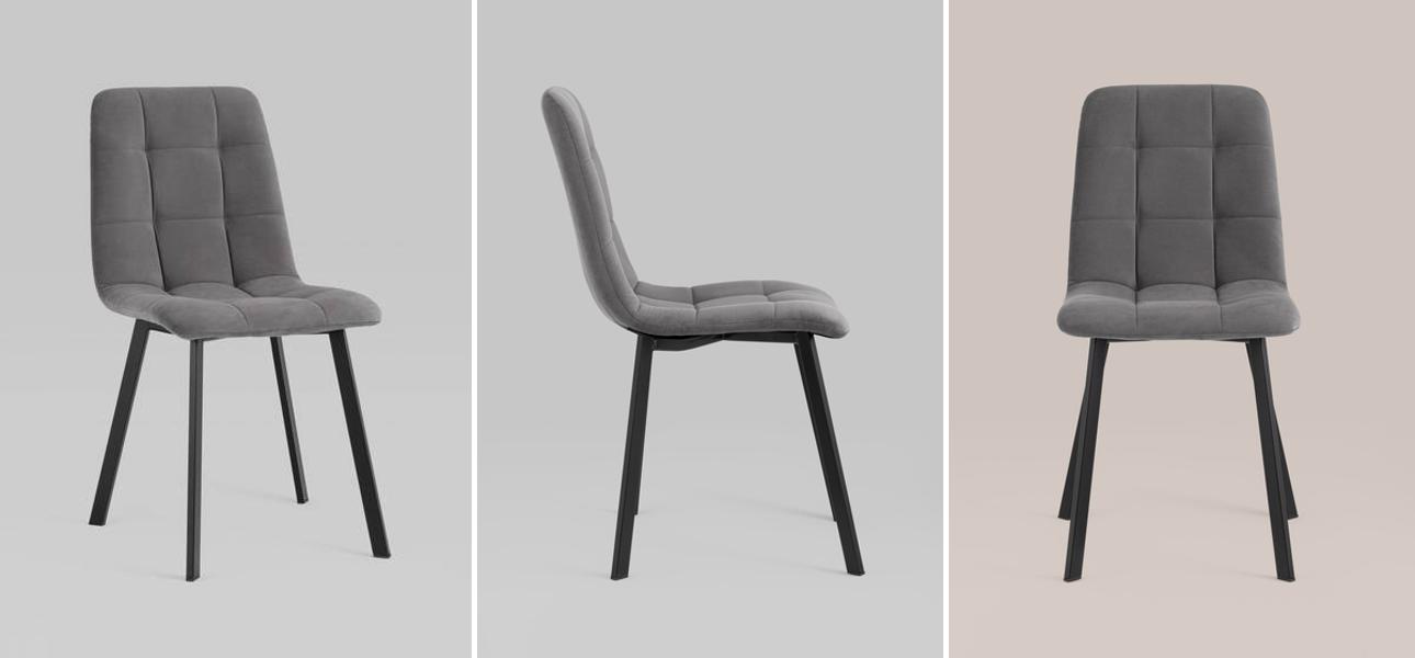 Стул NANCY S Chair Темно-Серый - фото