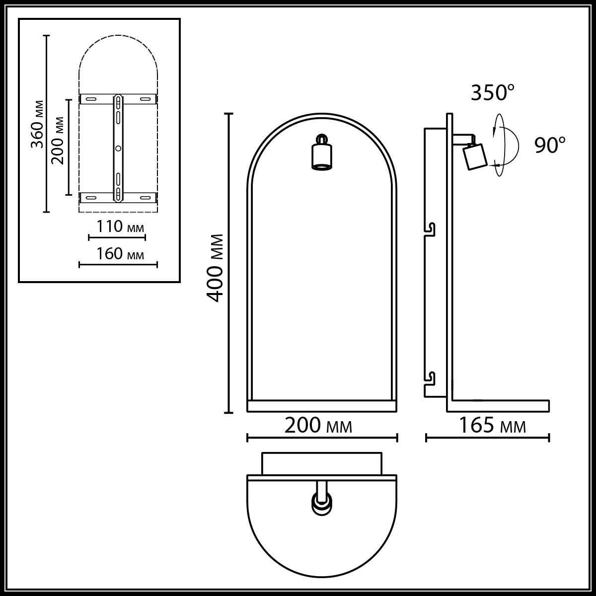 Настенный светильник зеленого цвета с бронзовой рамкой овальной формы с полкой Herbarium  в Брянске