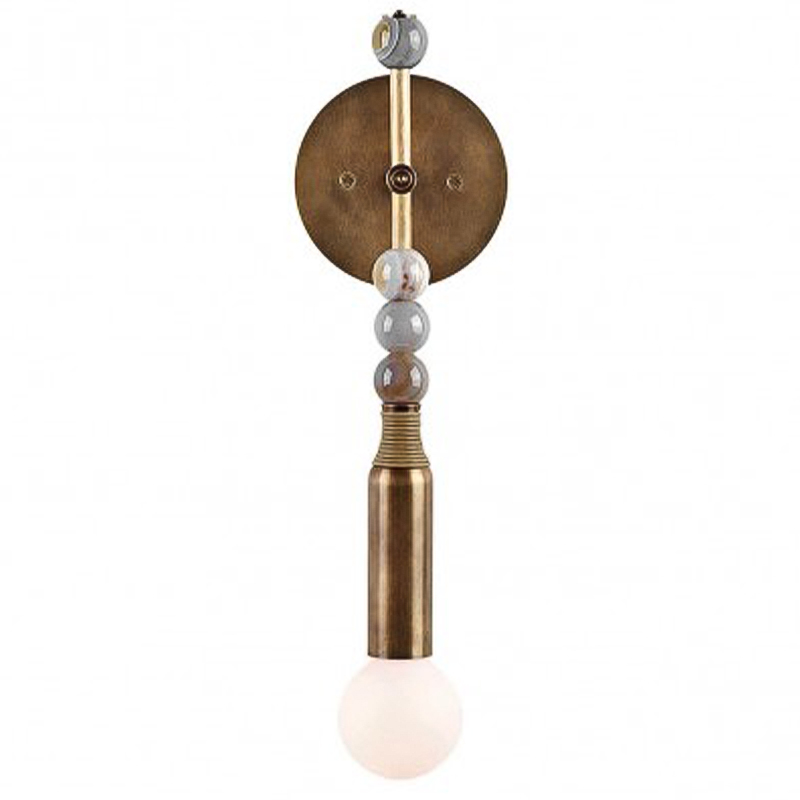 Бра TALISMAN 1 SCONCE по дизайну студии Apparatus Винтажная латунь Серый Бежево-серый в Брянске | Loft Concept 