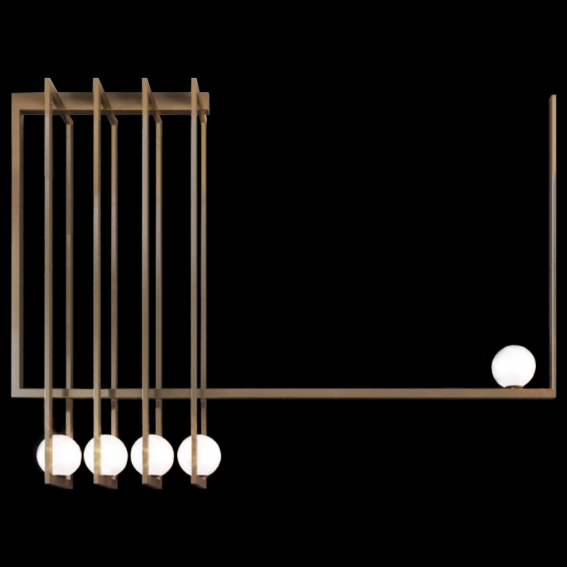 Потолочный светильник VeniceM ceiling lamp Белый Латунь Потолочный светильник VeniceM ceiling lamp Белый Латунь в Брянске | Loft Concept