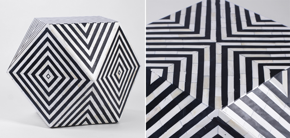 Табурет Geometric Cube Table Инкрустация кость Табурет Geometric Cube Table Инкрустация кость - Loft-Concept в Брянске