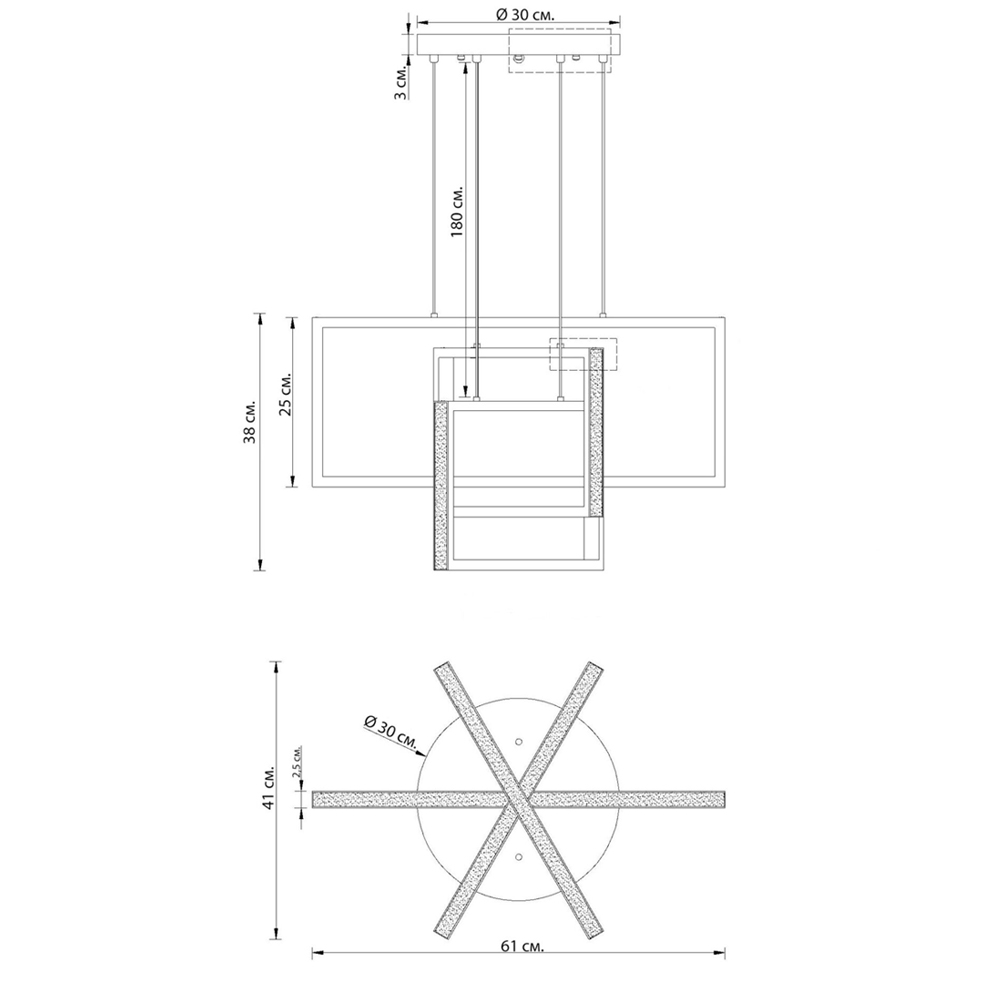 Люстра светодиодная прямоугольная LED Chandelier Rectangular Люстра светодиодная прямоугольная LED Chandelier Rectangular в Брянске