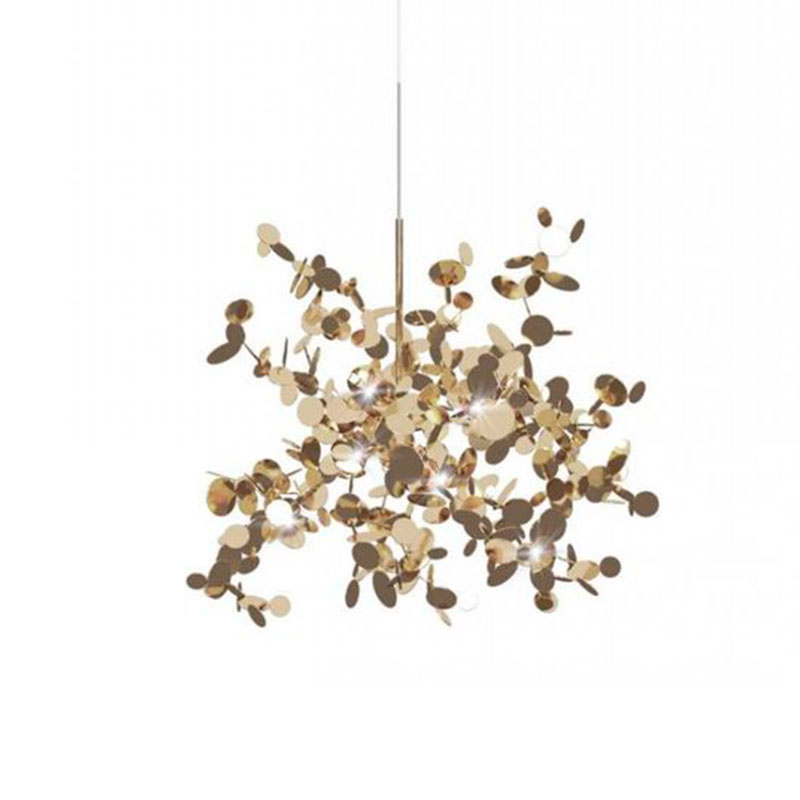 Люстра Terzani Argent Suspension Gold Pendant lamp диаметр 40 Золотой Люстра Terzani Argent Suspension Gold Pendant lamp диаметр 40 Золотой в Брянске | Loft Concept