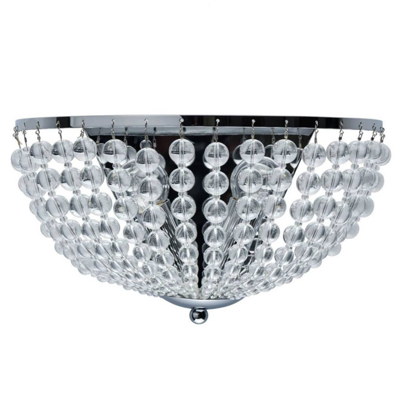 Бра Virginia Clear Beads Wall Lamp chrome Хром Прозрачное Стекло Бра Virginia Clear Beads Wall Lamp chrome Хром Прозрачное Стекло в Брянске | Loft Concept