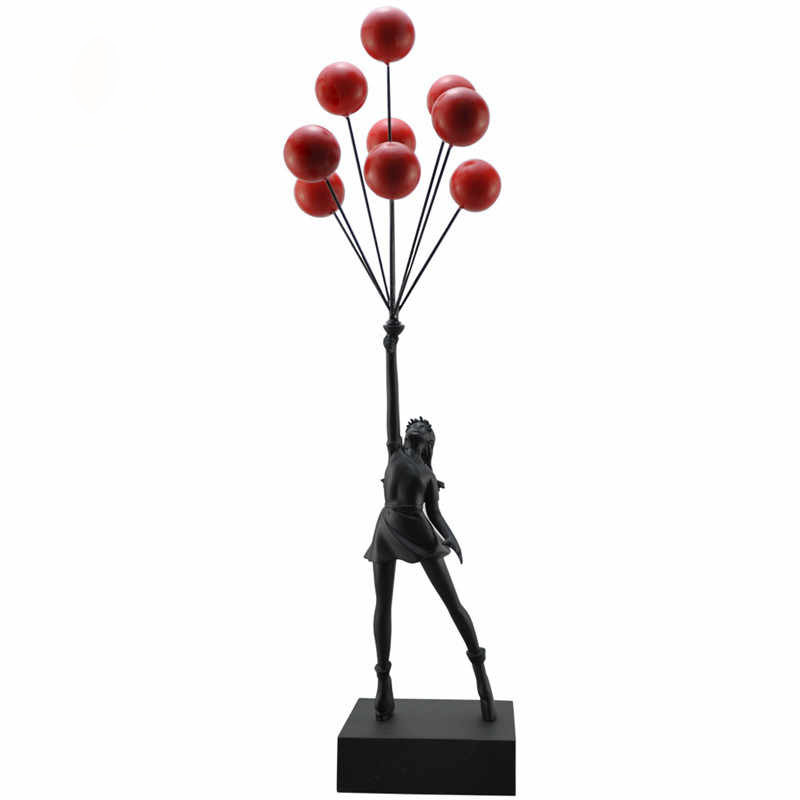 Статуэтка Flying Balloons Girl black Черный Красный Статуэтка Flying Balloons Girl black Черный Красный в Брянске | Loft Concept