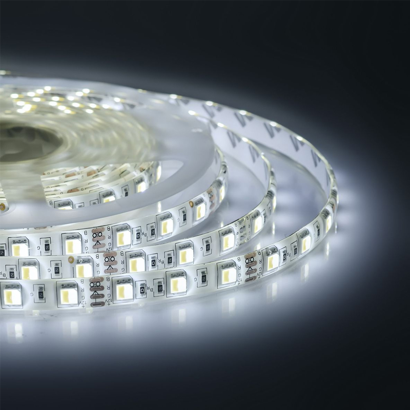 Светодиодная влагозащищенная лента 14,4W/m 60LED/m 5050SMD холодный белый/теплый белый 5M Белый Светодиодная влагозащищенная лента 14,4W/m 60LED/m 5050SMD холодный белый/теплый белый 5M Белый в Брянске | Loft Concept