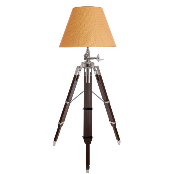 Напольная лампа Tripod Floor Lamp Бежево-серый Коричневый Напольная лампа Tripod Floor Lamp Бежево-серый Коричневый в Брянске | Loft Concept