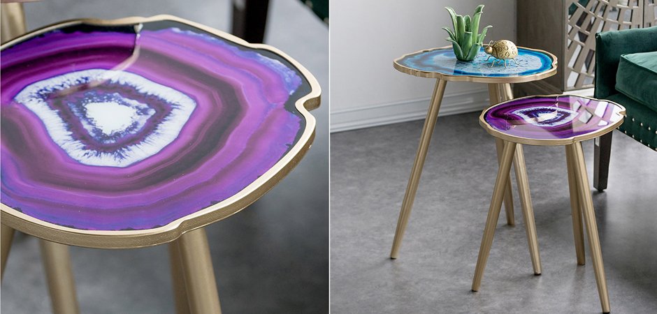Кофейный стол Imitation Agate Fuchsia Кофейный стол Imitation Agate Fuchsia - Loft-Concept в Брянске
