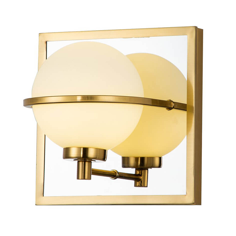 Бра Ball Reflection Wall Lamp Латунь Белый Бра Ball Reflection Wall Lamp Латунь Белый в Брянске | Loft Concept