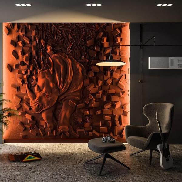 Барельеф RHINOCER Барельеф RHINOCER в Брянске | Loft Concept