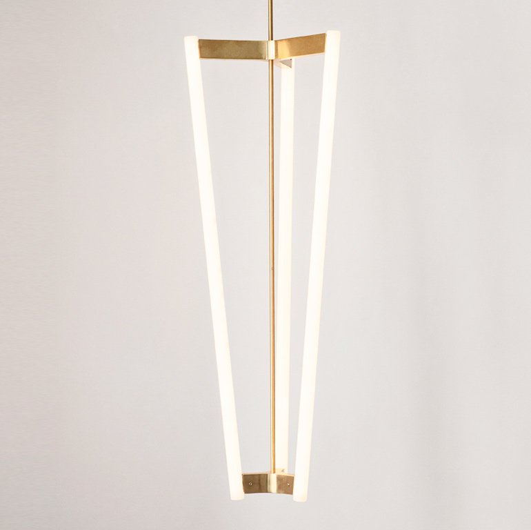 Люстра Michael Anastassiades TUBE CHANDELIER Латунь Белый в Брянске | Loft Concept 