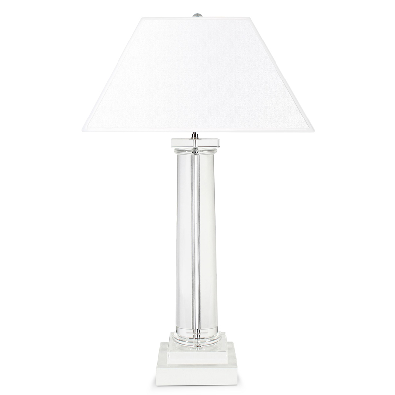 Настольная лампа Eichholtz Table Lamp Kensington Прозрачный Белый Никель Настольная лампа Eichholtz Table Lamp Kensington Прозрачный Белый Никель в Брянске | Loft Concept