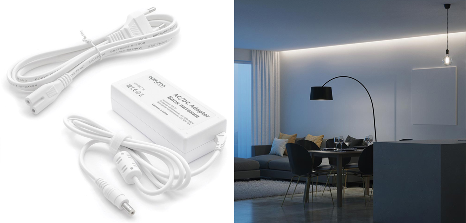 Комплект светодиодной ленты 14,4W/m 60LED/m 5050SMD холодный белый 1M Комплект светодиодной ленты 14,4W/m 60LED/m 5050SMD холодный белый 1M - Loft-Concept в Брянске