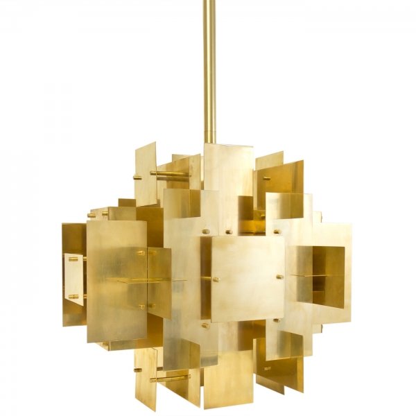 Люстра Jonathan Adler PUZZLE CHANDELIER Латунь в Брянске | Loft Concept 