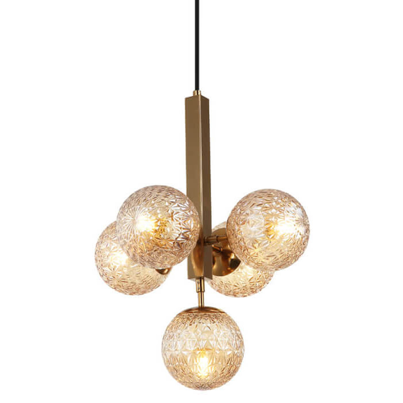 Люстра Perforated Glass Bubbles brown 5 Бронза Коричневый Люстра Perforated Glass Bubbles brown 5 Бронза Коричневый в Брянске | Loft Concept