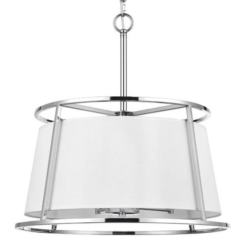 Люстра Alexis Chandelier 50 Хром Белый Люстра Alexis Chandelier 50 Хром Белый в Брянске | Loft Concept