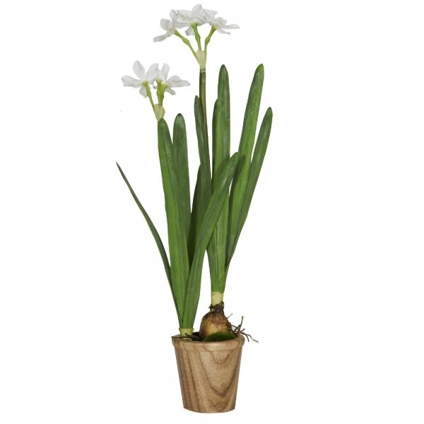 Декоративный искусственный цветок Daffodil Bulbs Белый Зеленый Декоративный искусственный цветок Daffodil Bulbs Белый Зеленый в Брянске | Loft Concept