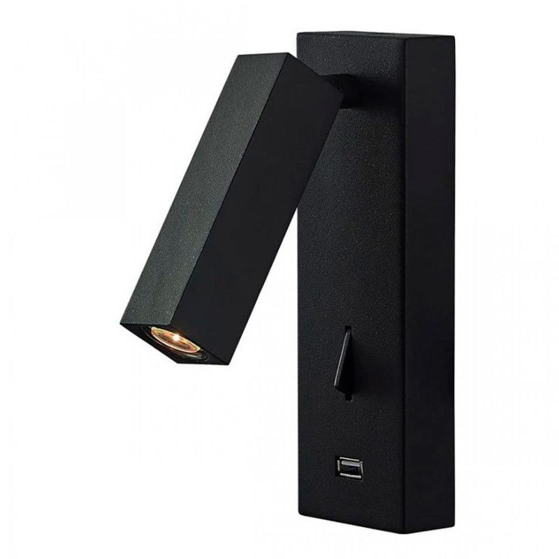 Бра Chelsom WALL LED DOCK Black USB Черный Бра Chelsom WALL LED DOCK Black USB Черный в Брянске | Loft Concept
