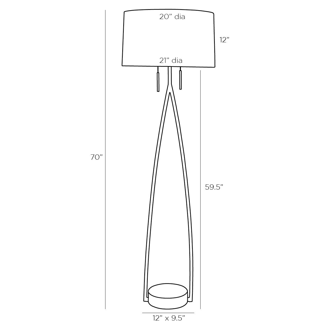 Торшер Arteriors KENNA FLOOR LAMP Торшер Arteriors KENNA FLOOR LAMP в Брянске