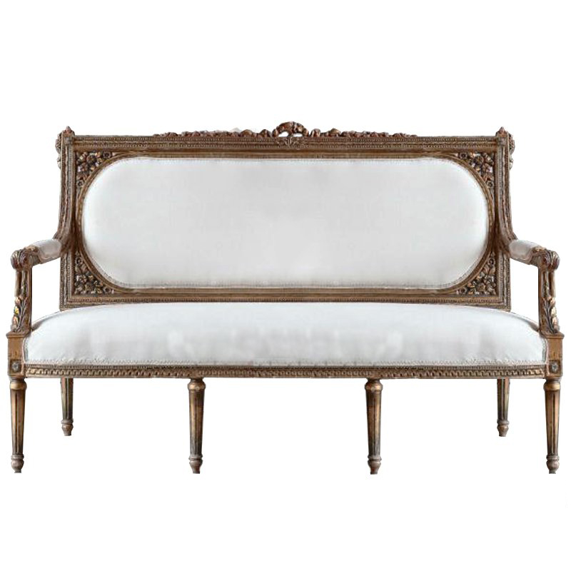 Диван VERSAL Loveseat Sofa ivory ( слоновая кость ) Дерево Акация в Брянске | Loft Concept 