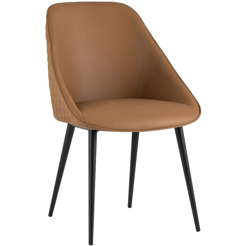 Стул Miruna Chair Коричневая Экокожа Коричневый Черный Стул Miruna Chair Коричневая Экокожа Коричневый Черный в Брянске | Loft Concept