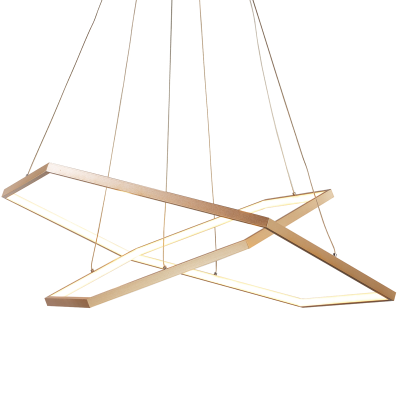 Люстра Hexagon Horizontal Double Золотой Люстра Hexagon Horizontal Double Золотой в Брянске | Loft Concept