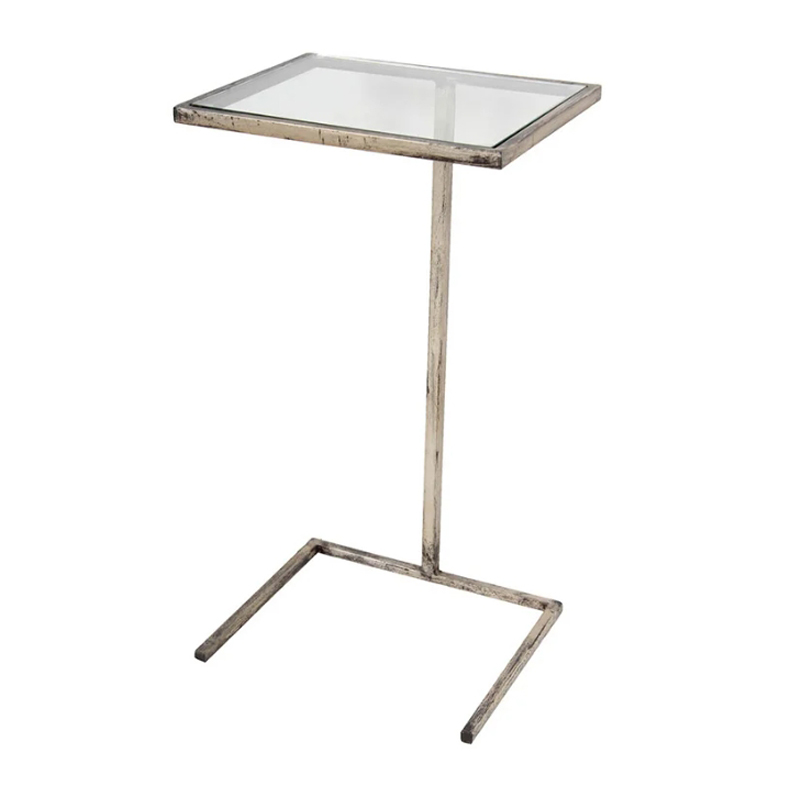 Приставной стол Side Table Прозрачный Хром Приставной стол Side Table Прозрачный Хром в Брянске | Loft Concept