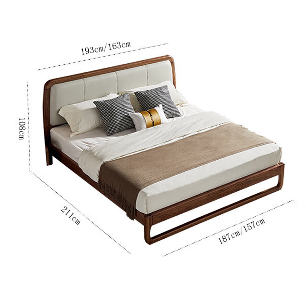 Кровать двуспальная с деревянным каркасом и мягким изголовьем Walnut Bed Кровать двуспальная с деревянным каркасом и мягким изголовьем Walnut Bed в Брянске