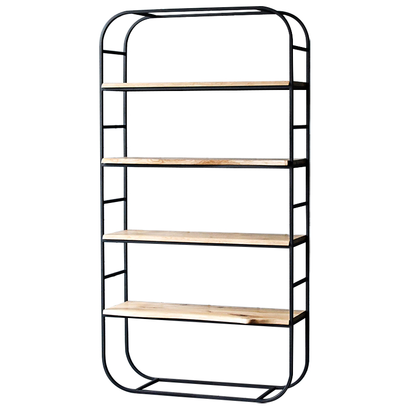 Стеллаж Dawood Industrial Metal Rust Rack Древесина Черный Стеллаж Dawood Industrial Metal Rust Rack Древесина Черный в Брянске | Loft Concept