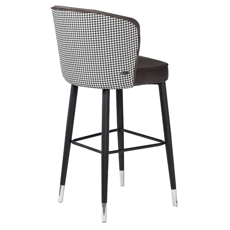 Барный стул Egbert Bar Stool Серый Черный Черно-белый Барный стул Egbert Bar Stool Серый Черный Черно-белый в Брянске | Loft Concept